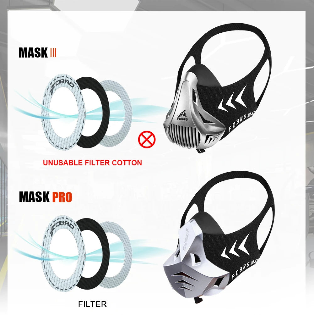 Sports Mask Elevation Running Fitness Pack Style Black High Altitude Training Fit Sports cycling mask Mask 2.0 Mask Cloth