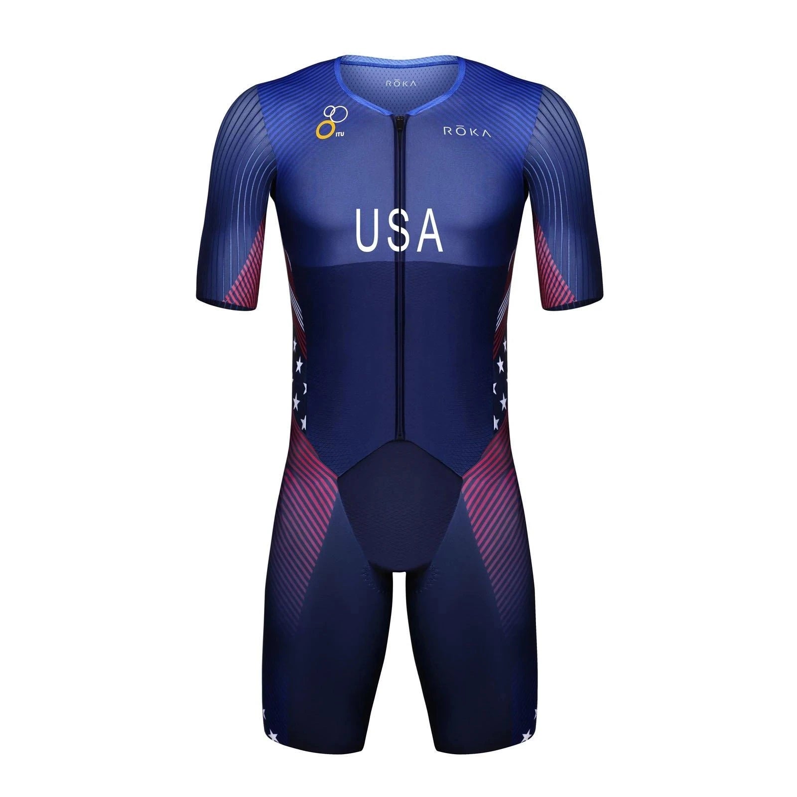 Roka USA Team Triathlon Race Suit Cycling Skinsuit Mans Sleeveless Swimwear Bike Jersey Ropa Ciclismo Bicycle Clothes Jumpsuit