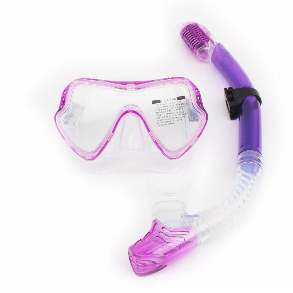 JSJM New Professional Snorkel Diving Mask Snorkels Goggles Glasses Diving Goggles Swimming Tube Set Snorkel Mask Adult Unisex