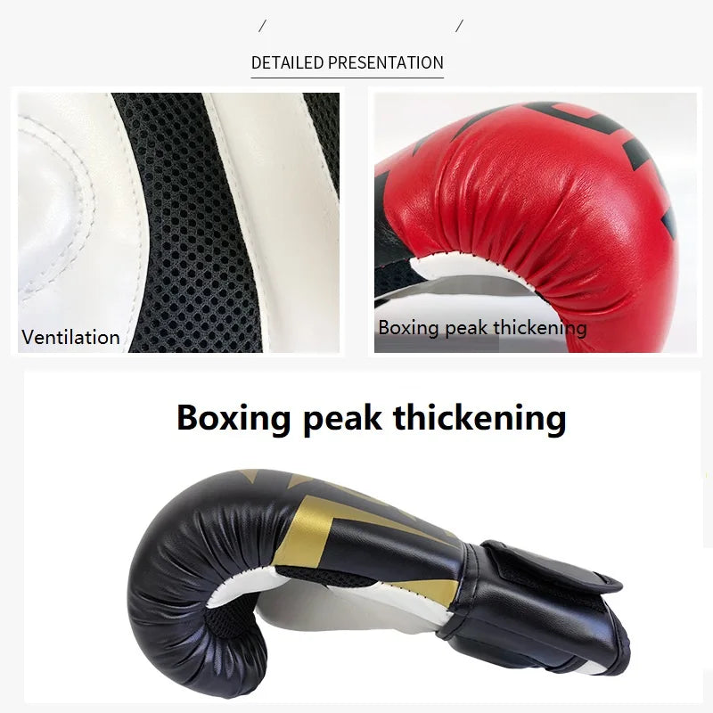 Boxing Gloves MuayThai Punch Bag Training Mitts Sparring Kickboxing Fighting