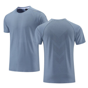 Quick Dry Men Running T-shirt Fitness Sports Top Gym Training Shirt Breathable Jogging Casual Sportswear