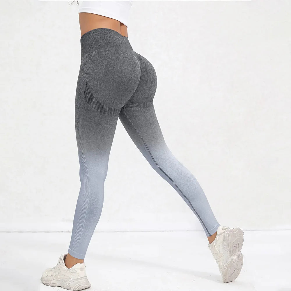 Tie Dye Seamless Leggings for Women High Waist Yoga Pants, Scrunch Butt Lifting Elastic Tights