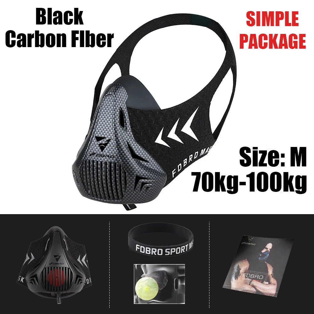 Sports Mask Elevation Running Fitness Pack Style Black High Altitude Training Fit Sports cycling mask Mask 2.0 Mask Cloth