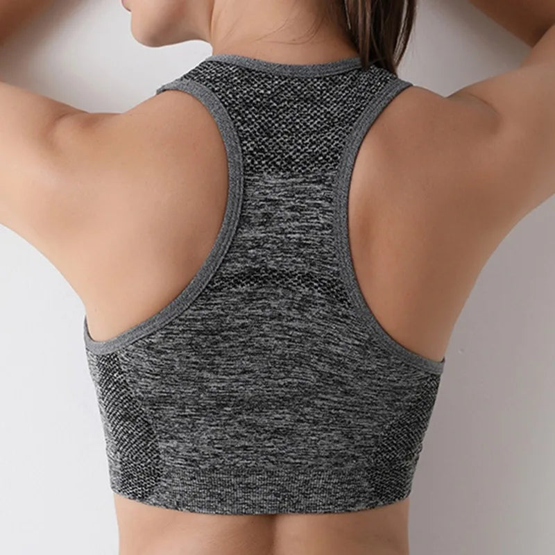 Women Sports Bras Yoga Top Vest High Shockproof Quick-drying Yoga Gym Running Fitness Underwear Ladies Seamless Sportswear