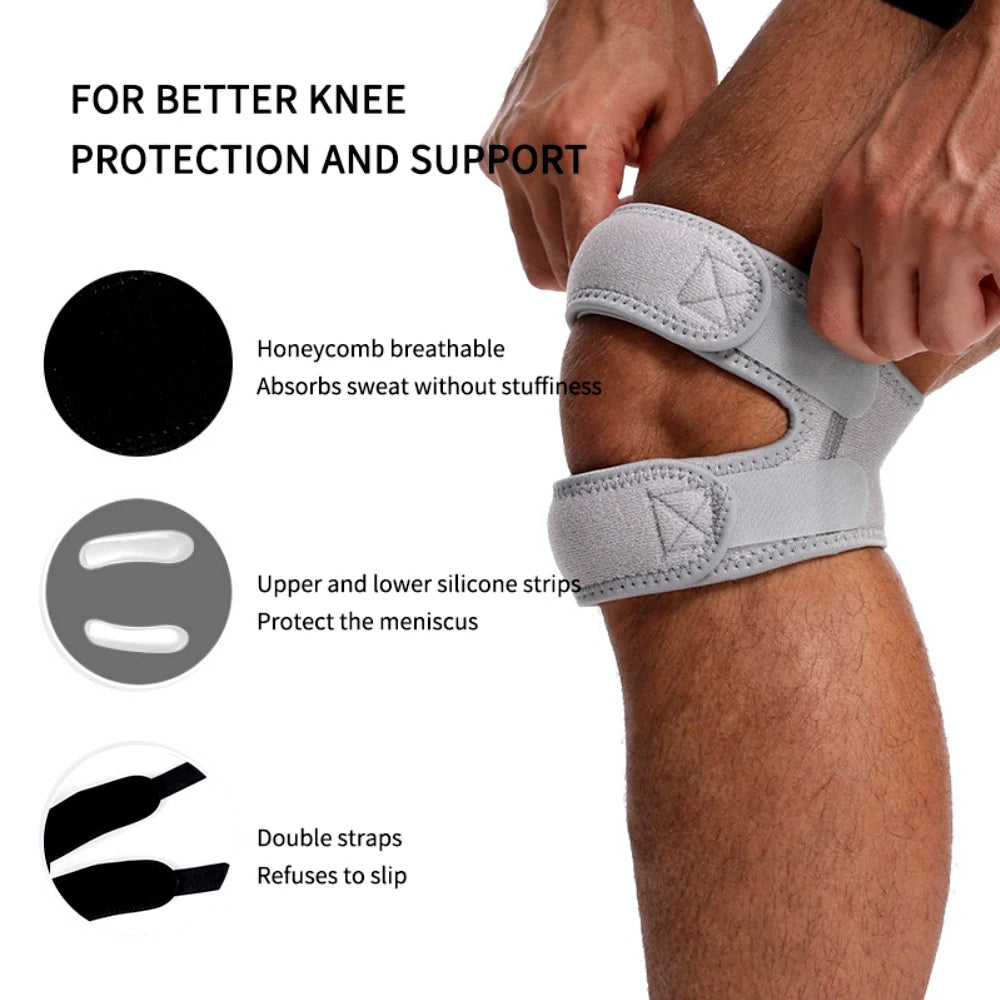 WEUPFLY 1Pcs Patella Knee Strap Adjustable Knee Brace Support for Running, Arthritis, Tennis, Basketball,Knee Pain Relief