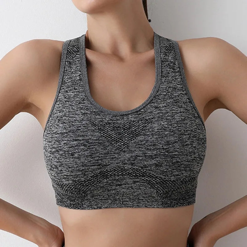 Women Sports Bras Yoga Top Vest High Shockproof Quick-drying Yoga Gym Running Fitness Underwear Ladies Seamless Sportswear