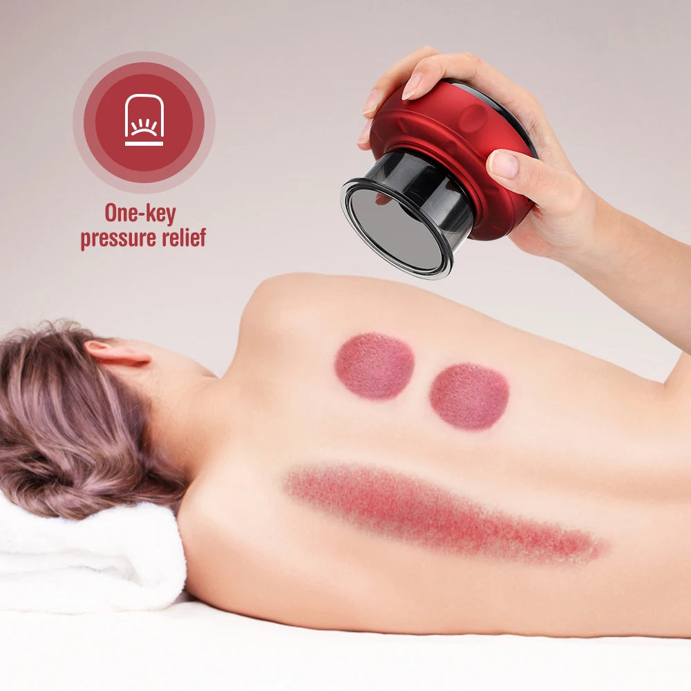 Smart Electric Vacuum Cupping Device Body Scraping Massager Heating Suction Cupping Physical Fatigue Relief Beauty Suction Cups