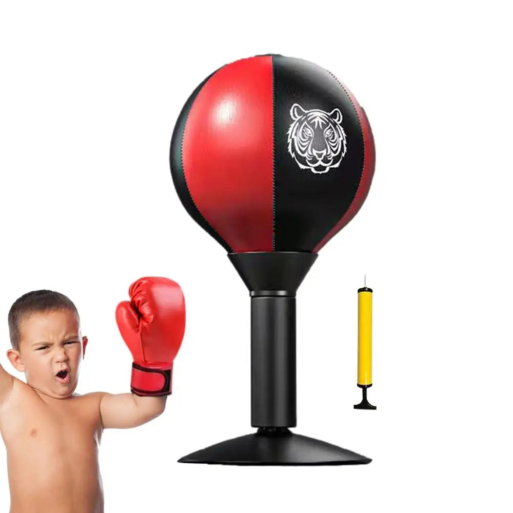 Stress Relief Punching Bag Soft PU Leather Desktop Boxing With Suction Cup Creative Desk Boxing Punch Ball Multifunctional