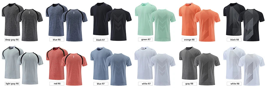 Quick Dry Men Running T-shirt Fitness Sports Top Gym Training Shirt Breathable Jogging Casual Sportswear