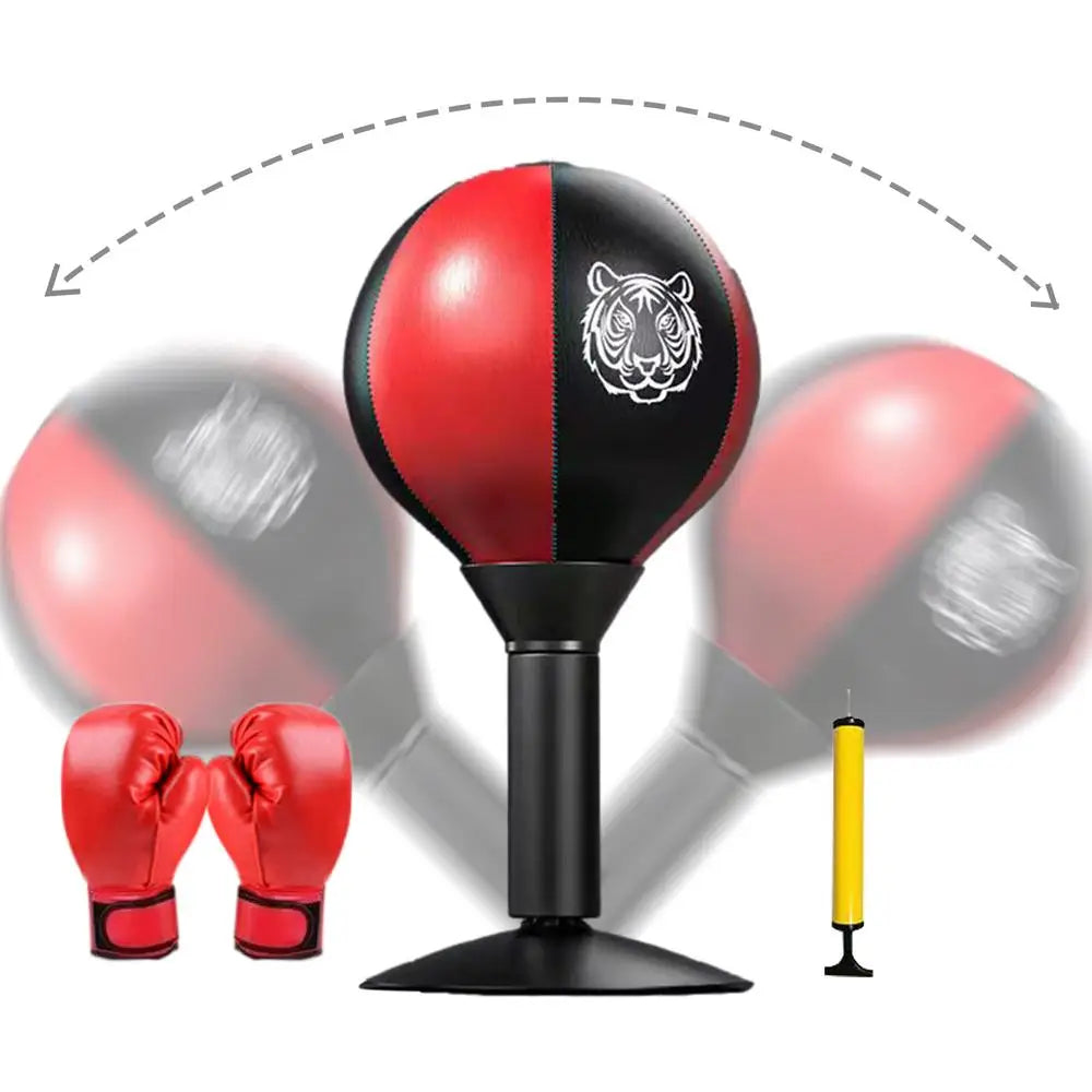 Stress Relief Punching Bag Soft PU Leather Desktop Boxing With Suction Cup Creative Desk Boxing Punch Ball Multifunctional