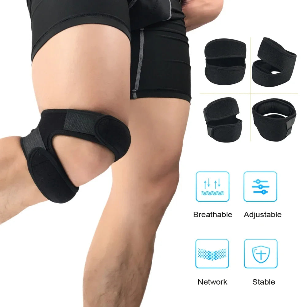 WEUPFLY 1Pcs Patella Knee Strap Adjustable Knee Brace Support for Running, Arthritis, Tennis, Basketball,Knee Pain Relief