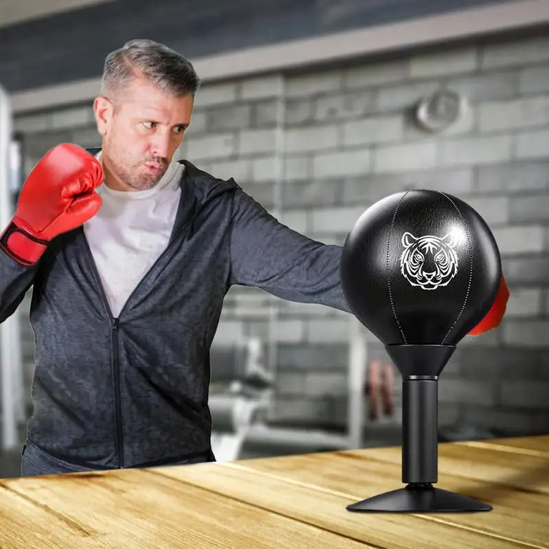 Stress Relief Punching Bag Soft PU Leather Desktop Boxing With Suction Cup Creative Desk Boxing Punch Ball Multifunctional