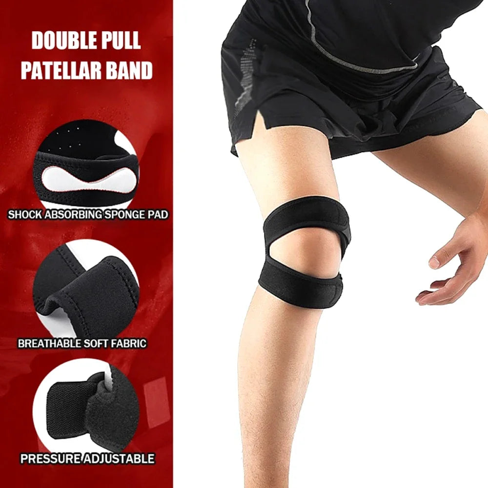 WEUPFLY 1Pcs Patella Knee Strap Adjustable Knee Brace Support for Running, Arthritis, Tennis, Basketball,Knee Pain Relief