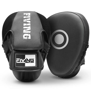 Boxing Pads for Men, Women, & Kids, Leather Focus Mitts for Martial Arts, Boxing Training, Curved Punch Mitts for Karate