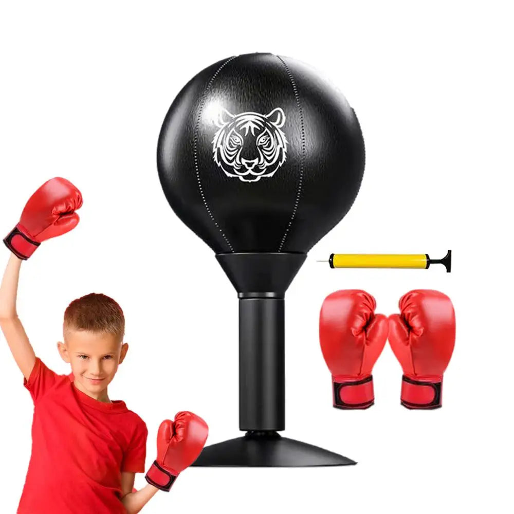 Stress Relief Punching Bag Soft PU Leather Desktop Boxing With Suction Cup Creative Desk Boxing Punch Ball Multifunctional