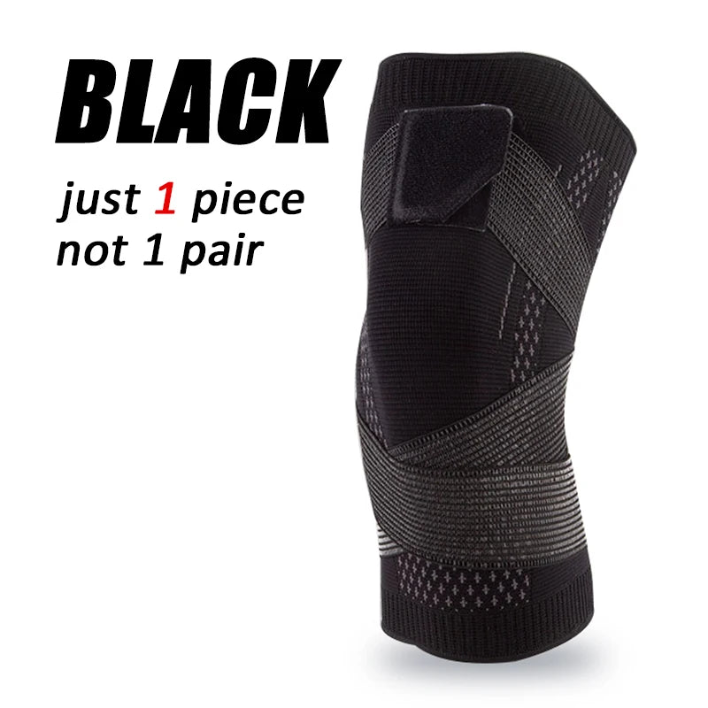 1 PCS Compression Knee Pads Support Sleeve Protector Elastic Kneepad Brace Spring Support Volleyball Running Silicone Pad