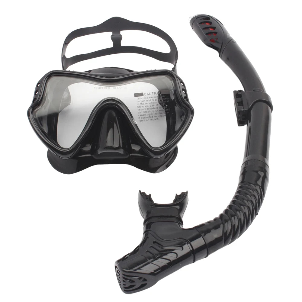 JSJM New Professional Snorkel Diving Mask Snorkels Goggles Glasses Diving Goggles Swimming Tube Set Snorkel Mask Adult Unisex