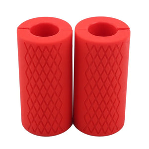 1 Pair Dumbbell Thick Bar Handles Pull Up Weightlifting Support Silicon Anti-Slip Protect Pad Body Building Fitness Equipment