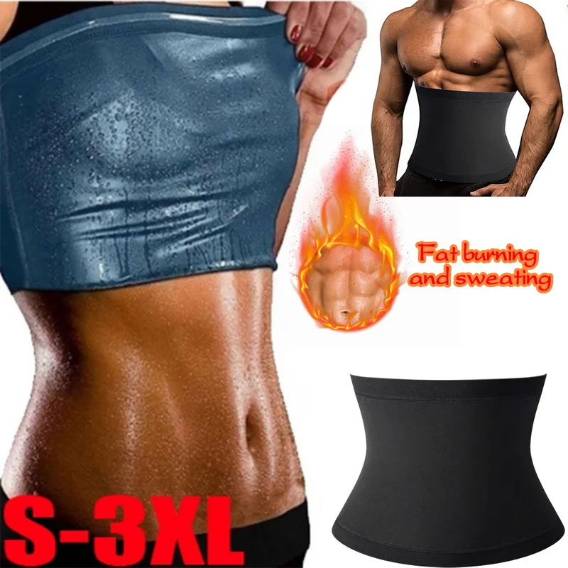 Gaine Ventre Sauna Slimming Belt for Men Fitness Cincher Training Belly Corset Sweat Fat Burning Women Body Shaper Weight Loss