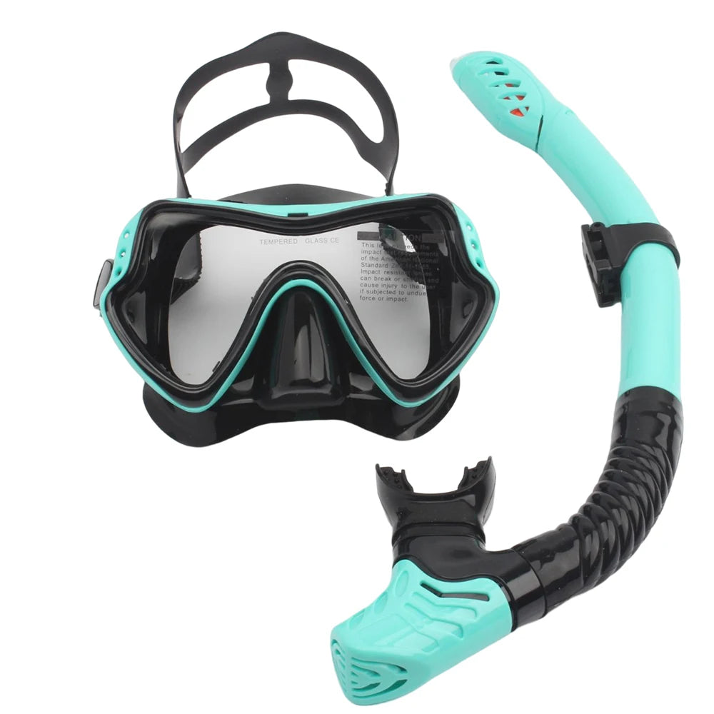 JSJM New Professional Snorkel Diving Mask Snorkels Goggles Glasses Diving Goggles Swimming Tube Set Snorkel Mask Adult Unisex