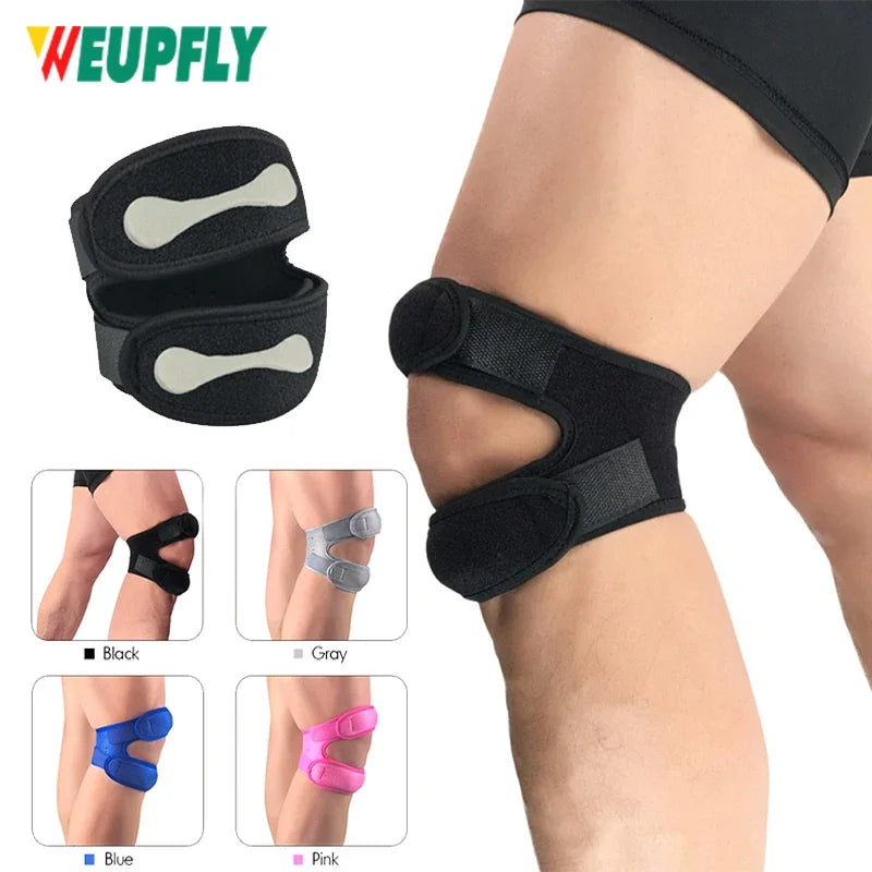 WEUPFLY 1Pcs Patella Knee Strap Adjustable Knee Brace Support for Running, Arthritis, Tennis, Basketball,Knee Pain Relief