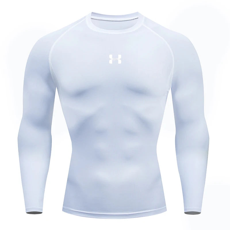 Men Running Compression T-shirt Long sleeves Sport Tees Gym Fitness Sweatshirt Male Jogging Tracksuit Homme Athletic Shirt Tops