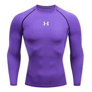 Men Running Compression T-shirt Long sleeves Sport Tees Gym Fitness Sweatshirt Male Jogging Tracksuit Homme Athletic Shirt Tops