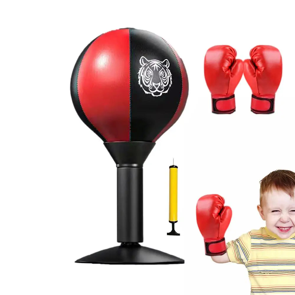 Stress Relief Punching Bag Soft PU Leather Desktop Boxing With Suction Cup Creative Desk Boxing Punch Ball Multifunctional