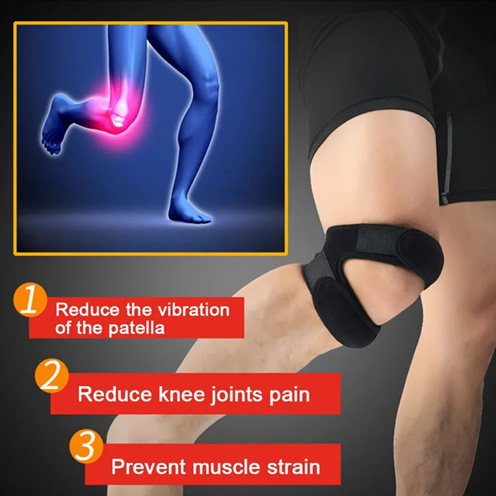 WEUPFLY 1Pcs Patella Knee Strap Adjustable Knee Brace Support for Running, Arthritis, Tennis, Basketball,Knee Pain Relief