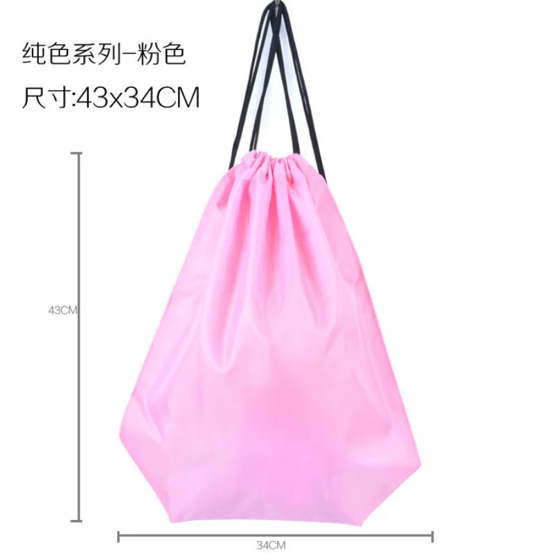 Waterproof Sport Gym Bag Drawstring Sack Gym Fitness Travel Outdoor Backpack Shopping Bags Beach Swimming Basketball Yoga Bags