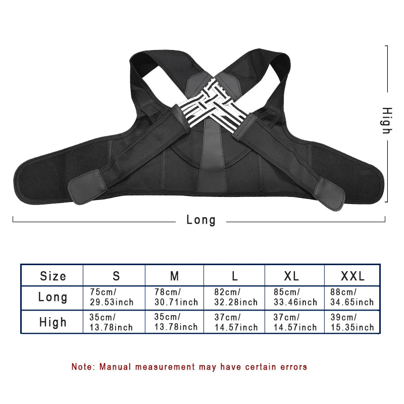 Back Brace Posture Corrector for Women and Men, Shoulder Straightener Adjustable Full Back Support Upper and Lower