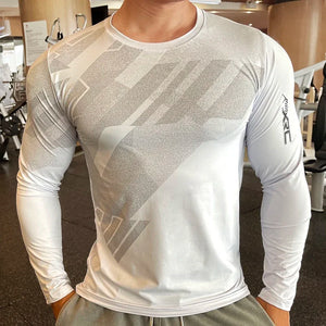 Men Fitness Compression Sport Shirt High Quality Running Long Sleeve Upper Clothing Crew Neck Swearshirt Male Rash Guard Wicking