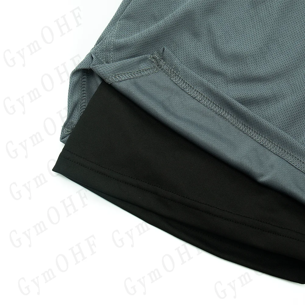 High-Quality Gym 2 in 1 Shorts For Men Quick Dry Breathable Mesh Performance Shorts Sports Fitness Workout Jogging Short Pants