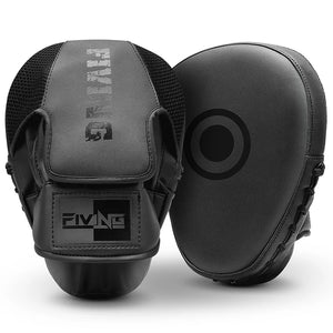 Boxing Pads for Men, Women, & Kids, Leather Focus Mitts for Martial Arts, Boxing Training, Curved Punch Mitts for Karate