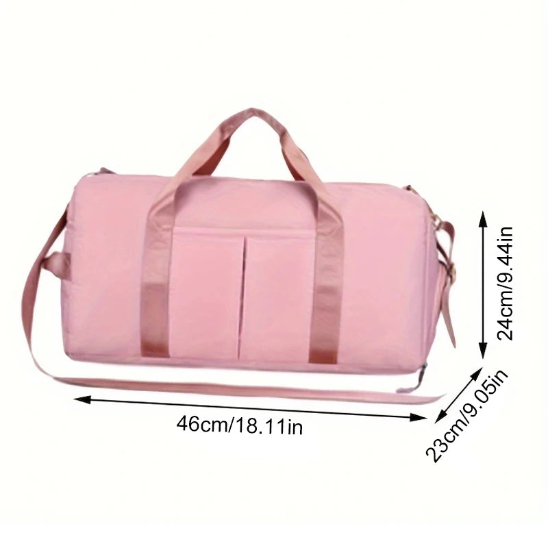 Women Sports Gym Bag Travel Dry Wet Bag Men Handbag Multifunction Swimming Shoulderbag Black Pink