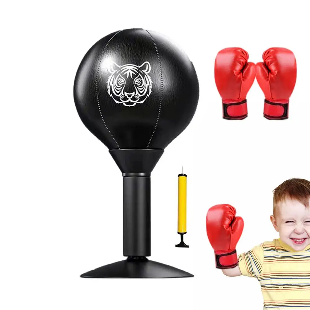 Stress Relief Punching Bag Soft PU Leather Desktop Boxing With Suction Cup Creative Desk Boxing Punch Ball Multifunctional