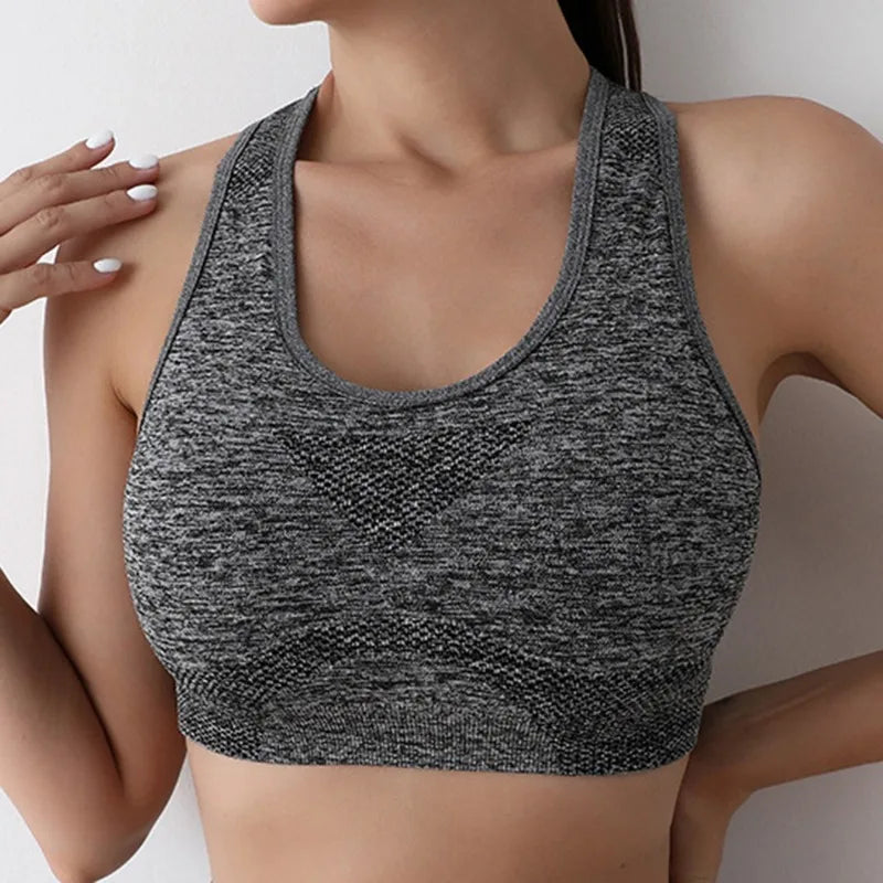 Women Sports Bras Yoga Top Vest High Shockproof Quick-drying Yoga Gym Running Fitness Underwear Ladies Seamless Sportswear