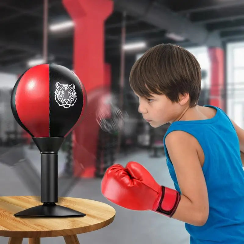 Stress Relief Punching Bag Soft PU Leather Desktop Boxing With Suction Cup Creative Desk Boxing Punch Ball Multifunctional