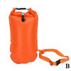 Inflatable Open Swimming Buoy Tow Float Dry Bag Double Air Bag with Waist Belt for Water Sport Swimming Storage Float Tools